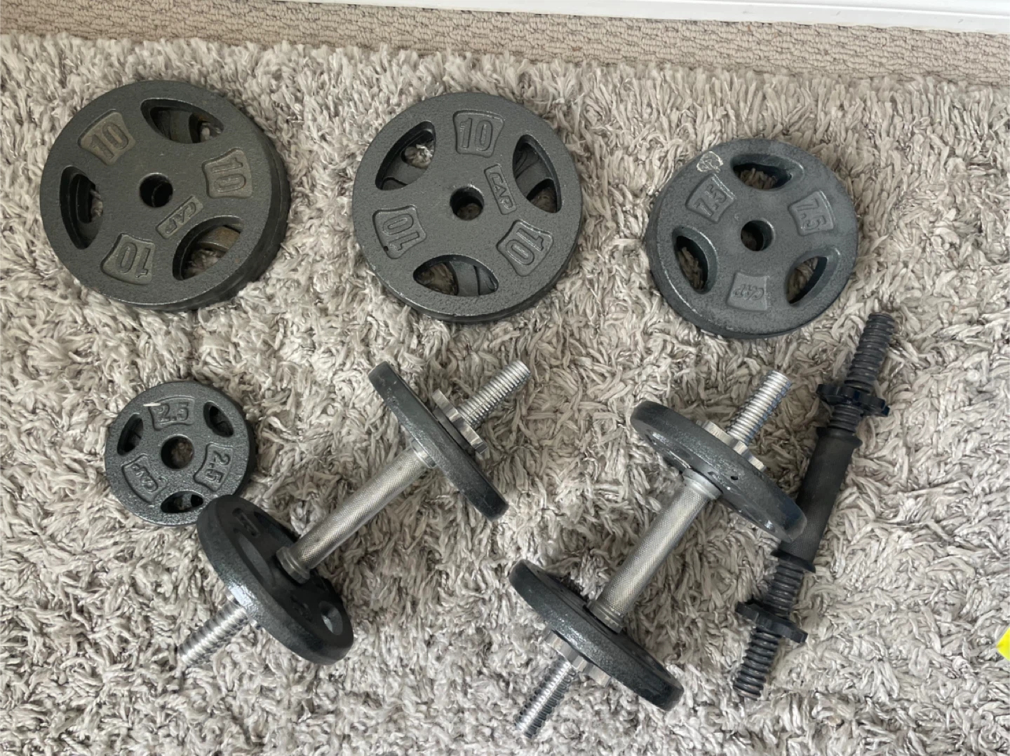 CAP Barbell Dumbbell Set with Weight Plates