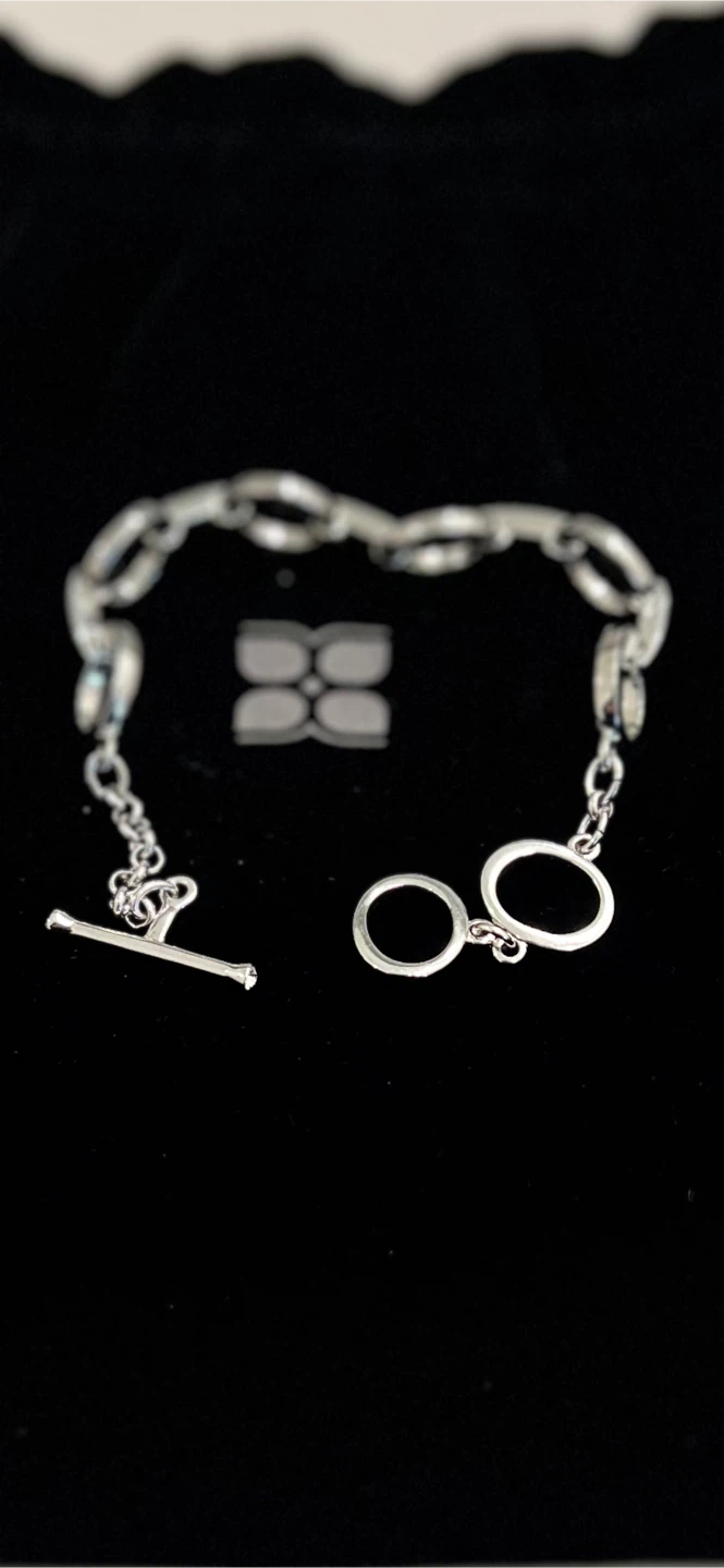 Swarovski Silver Tone Circle Link Bracelet - photo 4