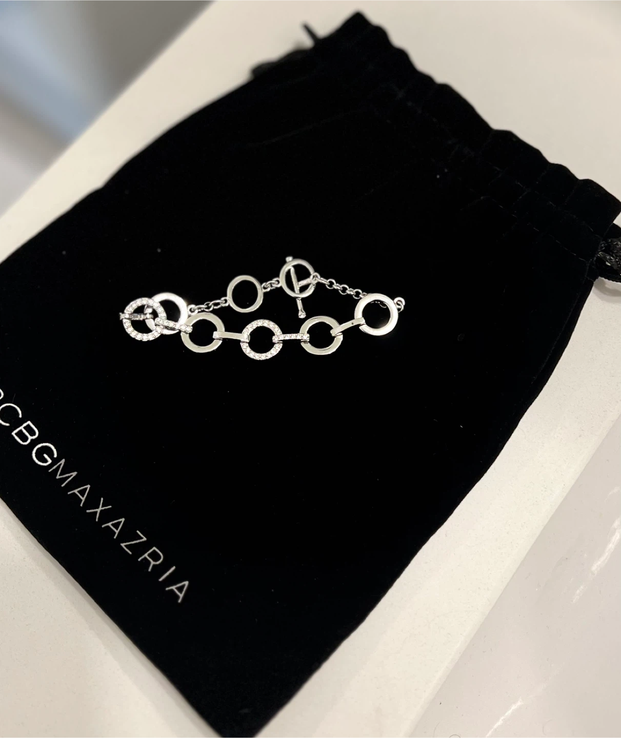 Swarovski Silver Tone Circle Link Bracelet - photo 3