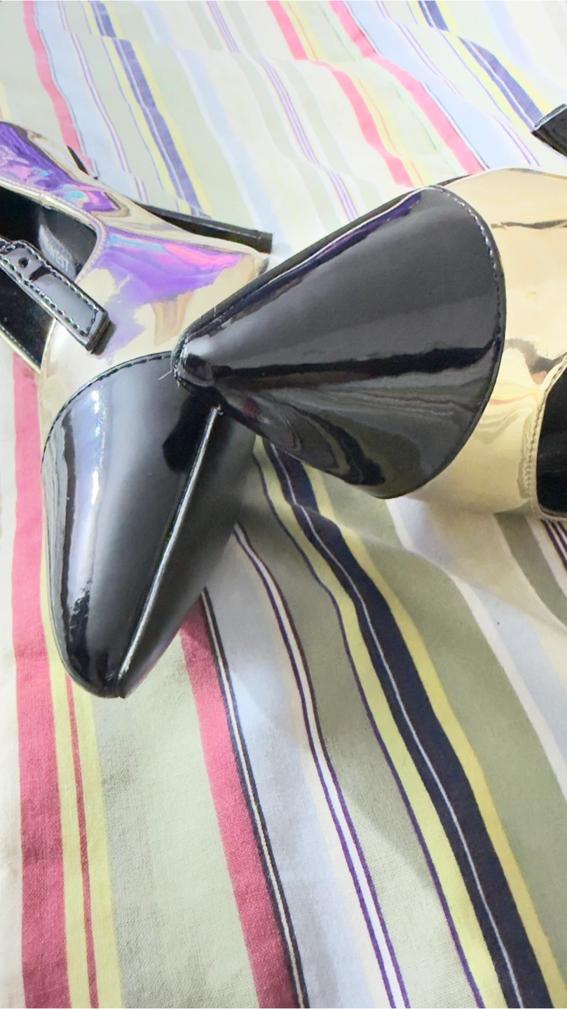 Nine West Women's Gold & Black High Heel Pumps - photo 3