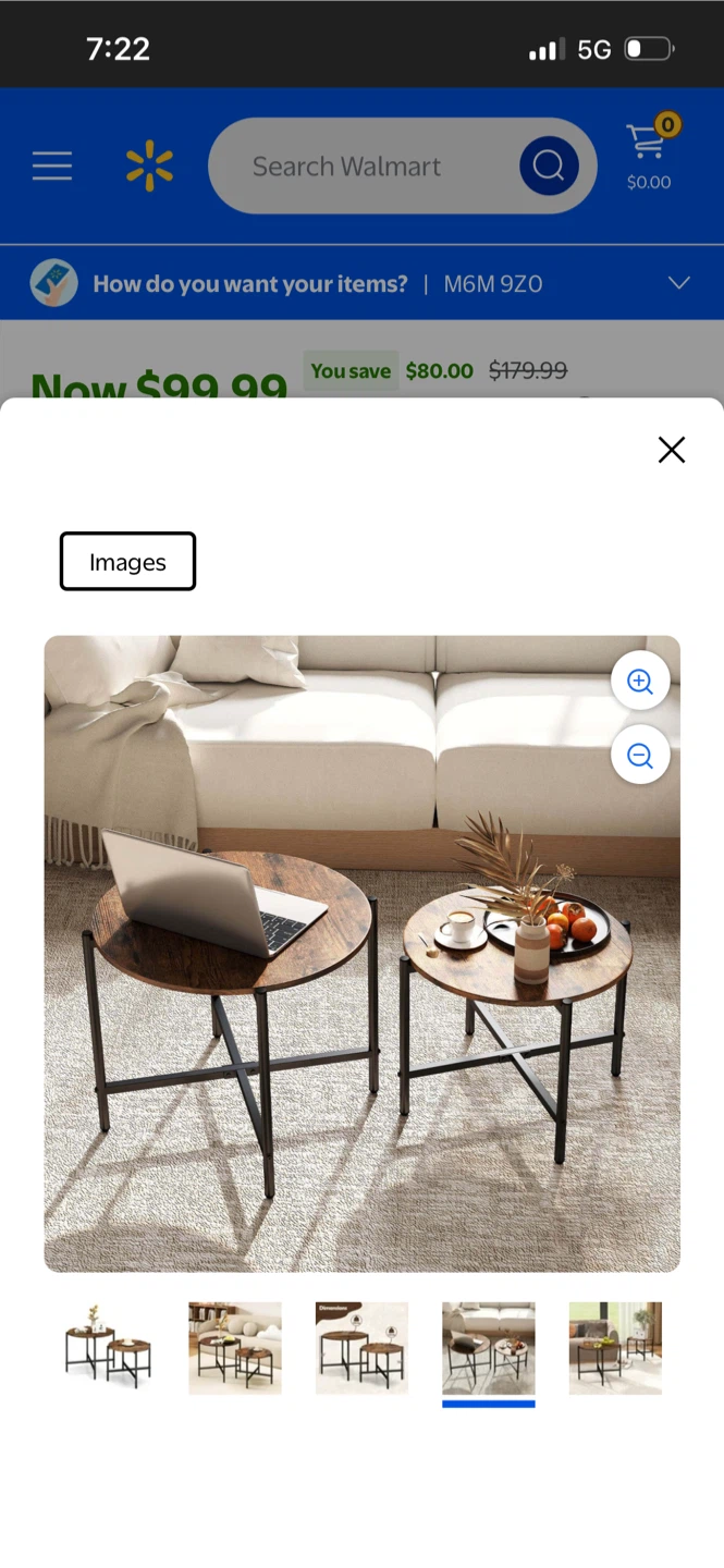 New Set of 2 Round Nesting Coffee Tables - photo 5