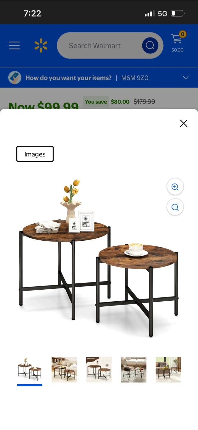 New Set of 2 Round Nesting Coffee Tables - photo 3