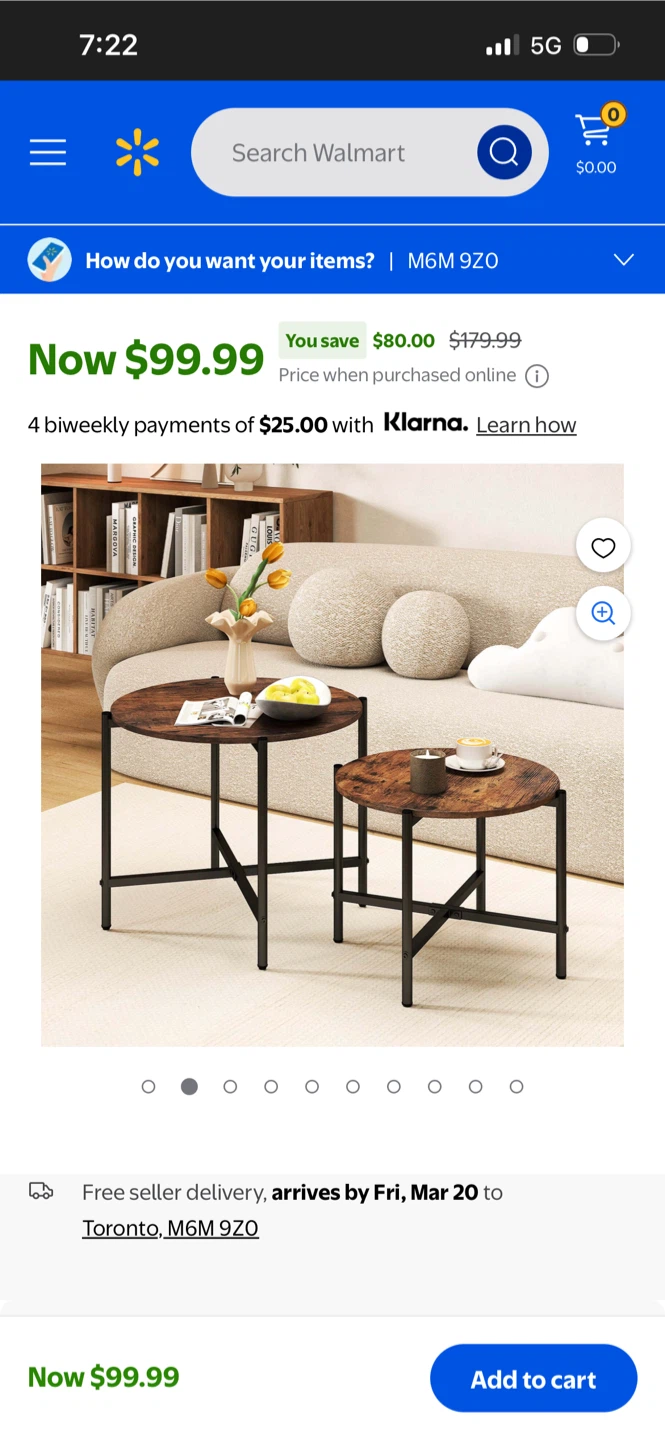 New Set of 2 Round Nesting Coffee Tables - photo 4