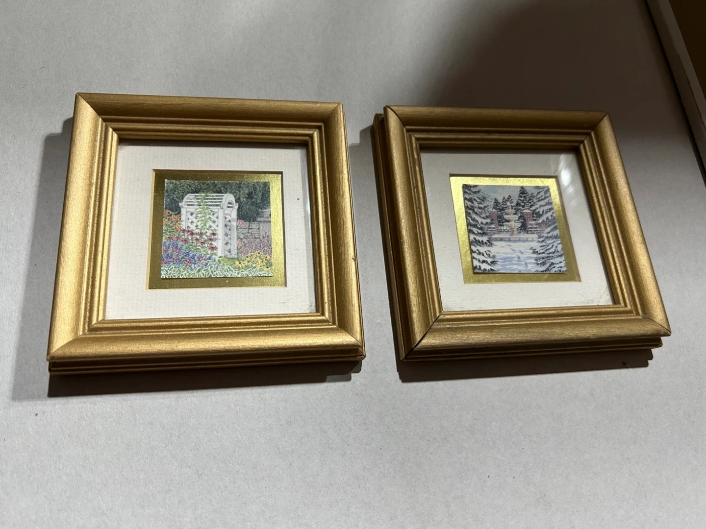 Set of 2 Miniature Framed Art Prints