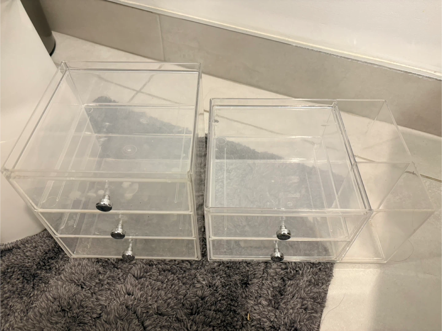 Clear Acrylic Makeup Organizer Set - photo 2