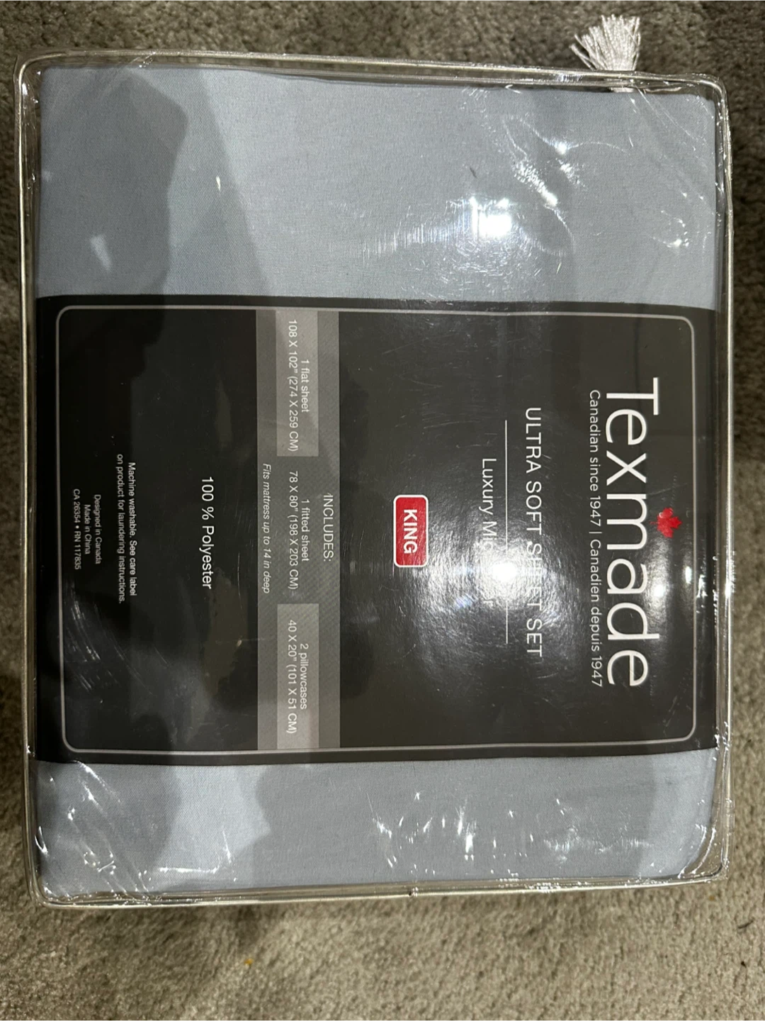 Texmade King Ultra Soft Sheet Set - 100% Polyester