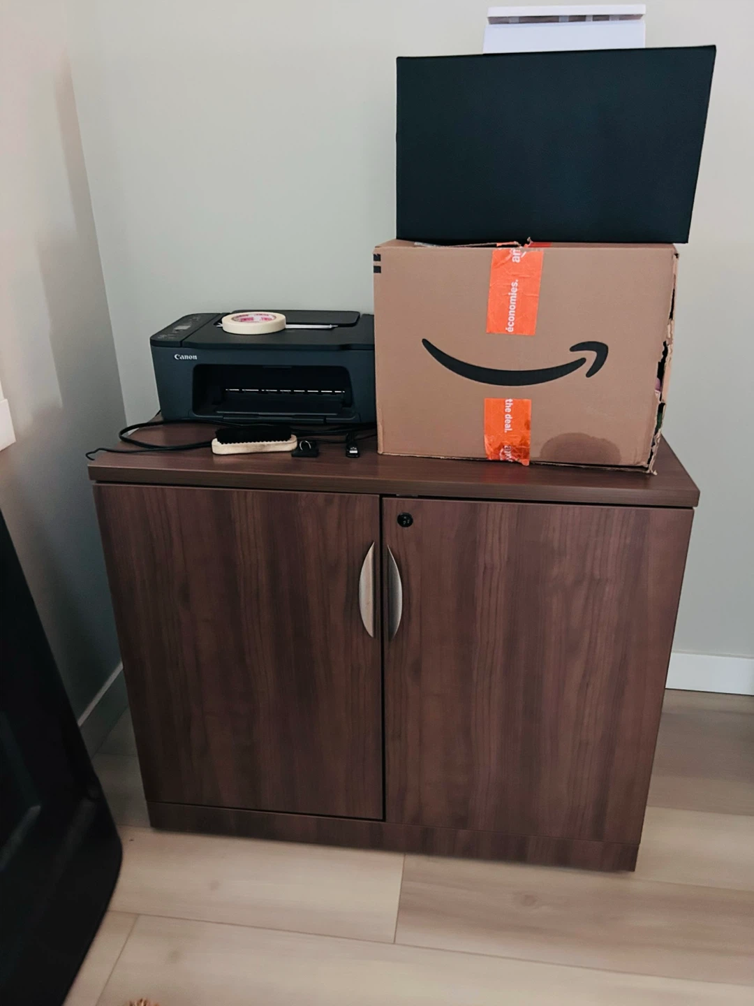 Two-door wooden cabinet