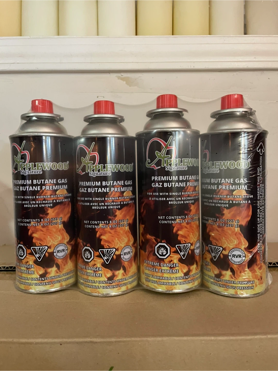 Applewood Premium Butane Gas Canisters (4-Pack) - photo 2