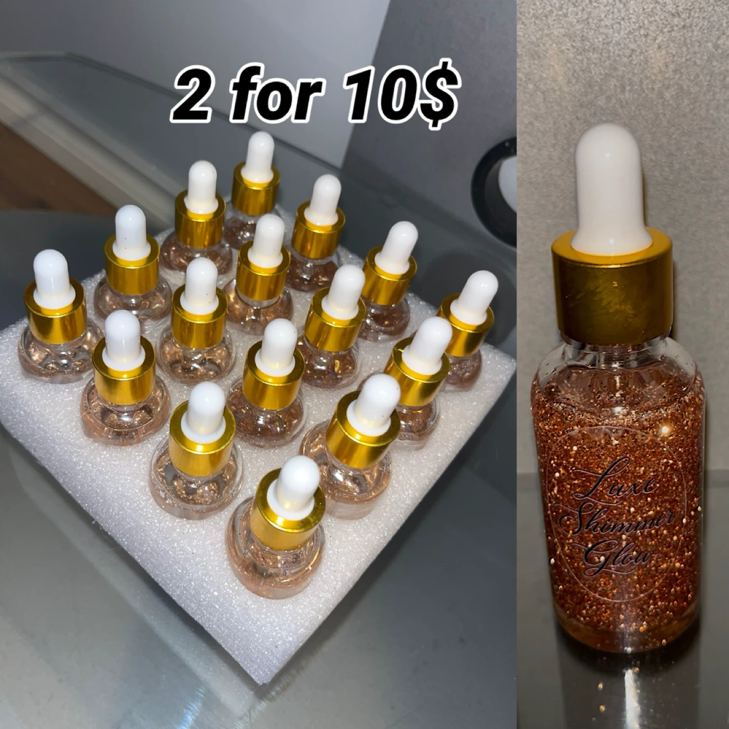Luxe Shimmer Glow - Gold Liquid Body Glitter✨