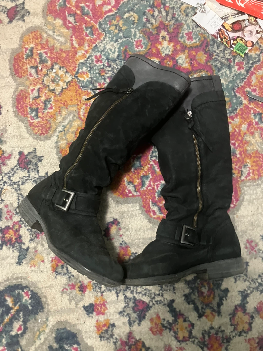 Women’s Cobb Hill knee-high black suede boots