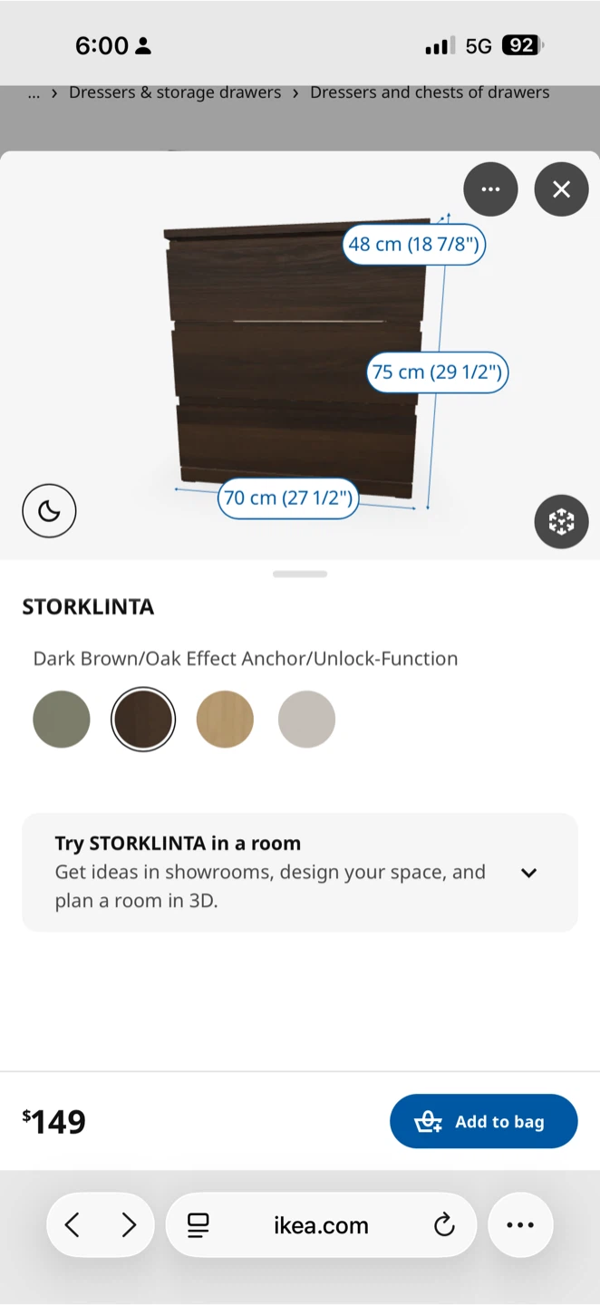 IKEA STORKLINTA 3-Drawer Chest - photo 4