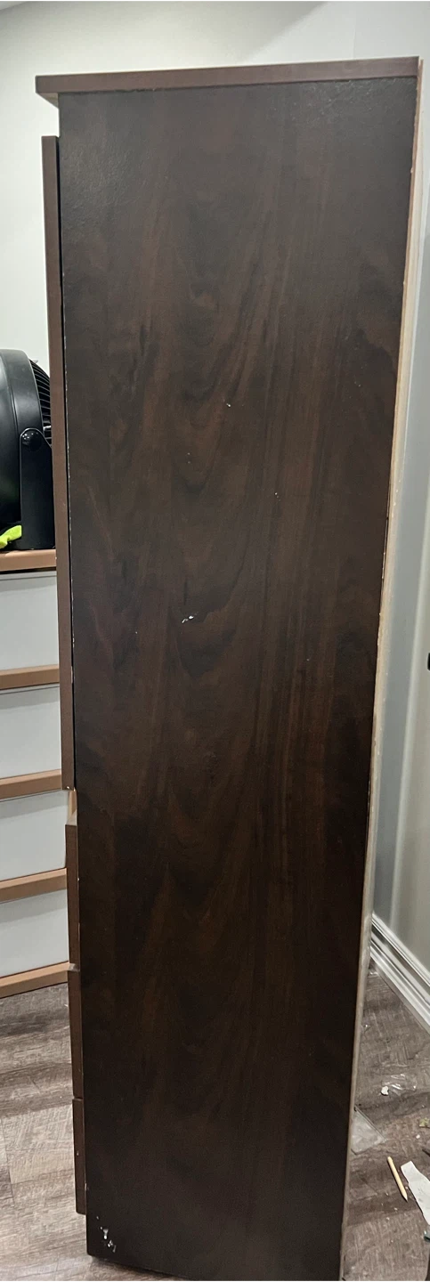 Dark Wood Dresser with Cabinet Top - photo 5
