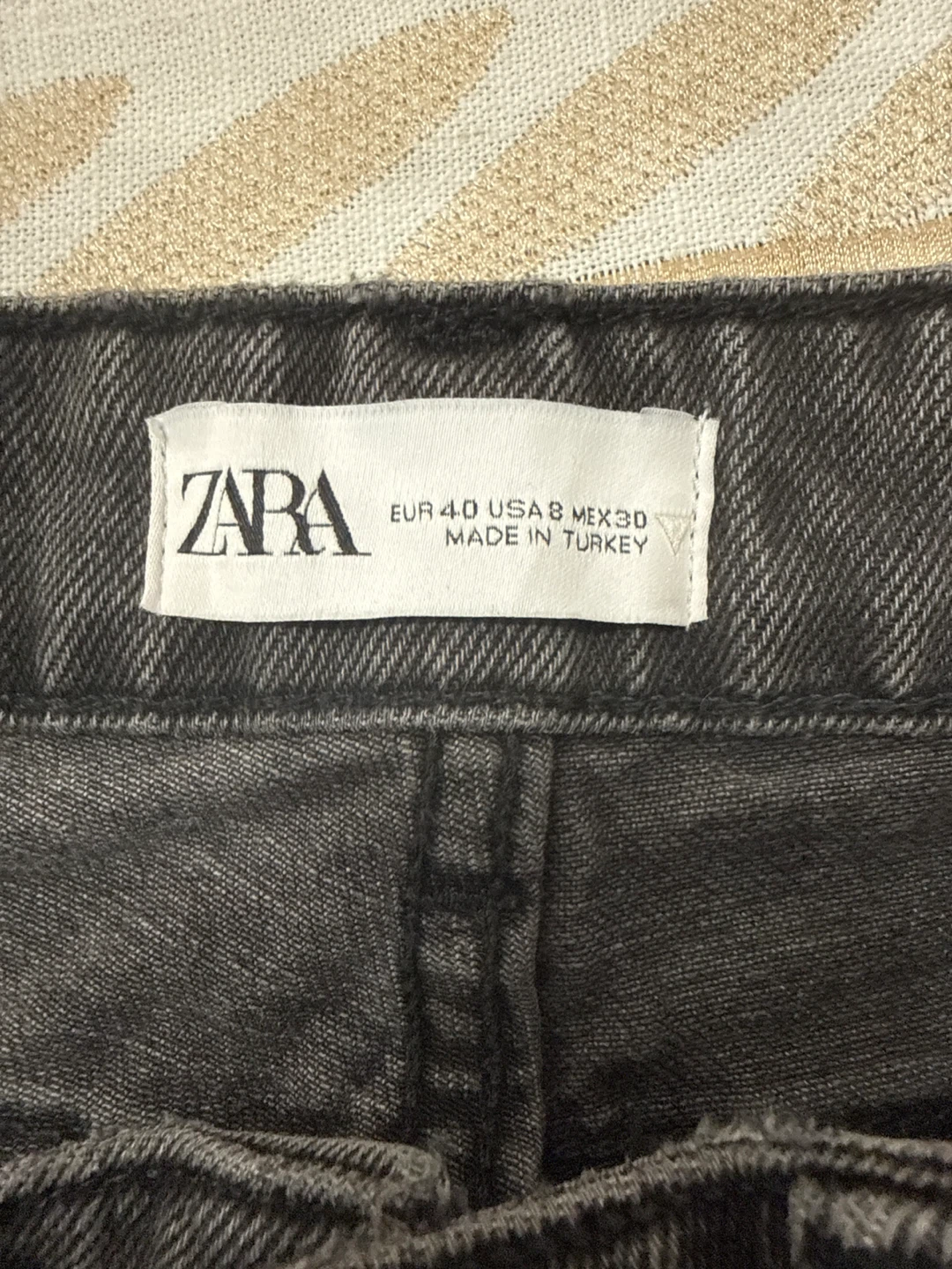 Zara Charcoal Wash High-Waisted Jeans - photo 3