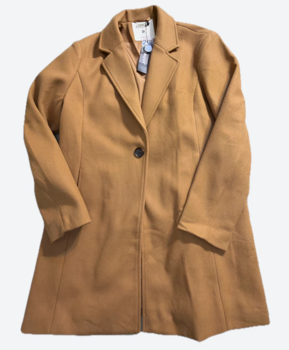 Allegra K Camel Wool Blend Coat - Size XL - photo 4