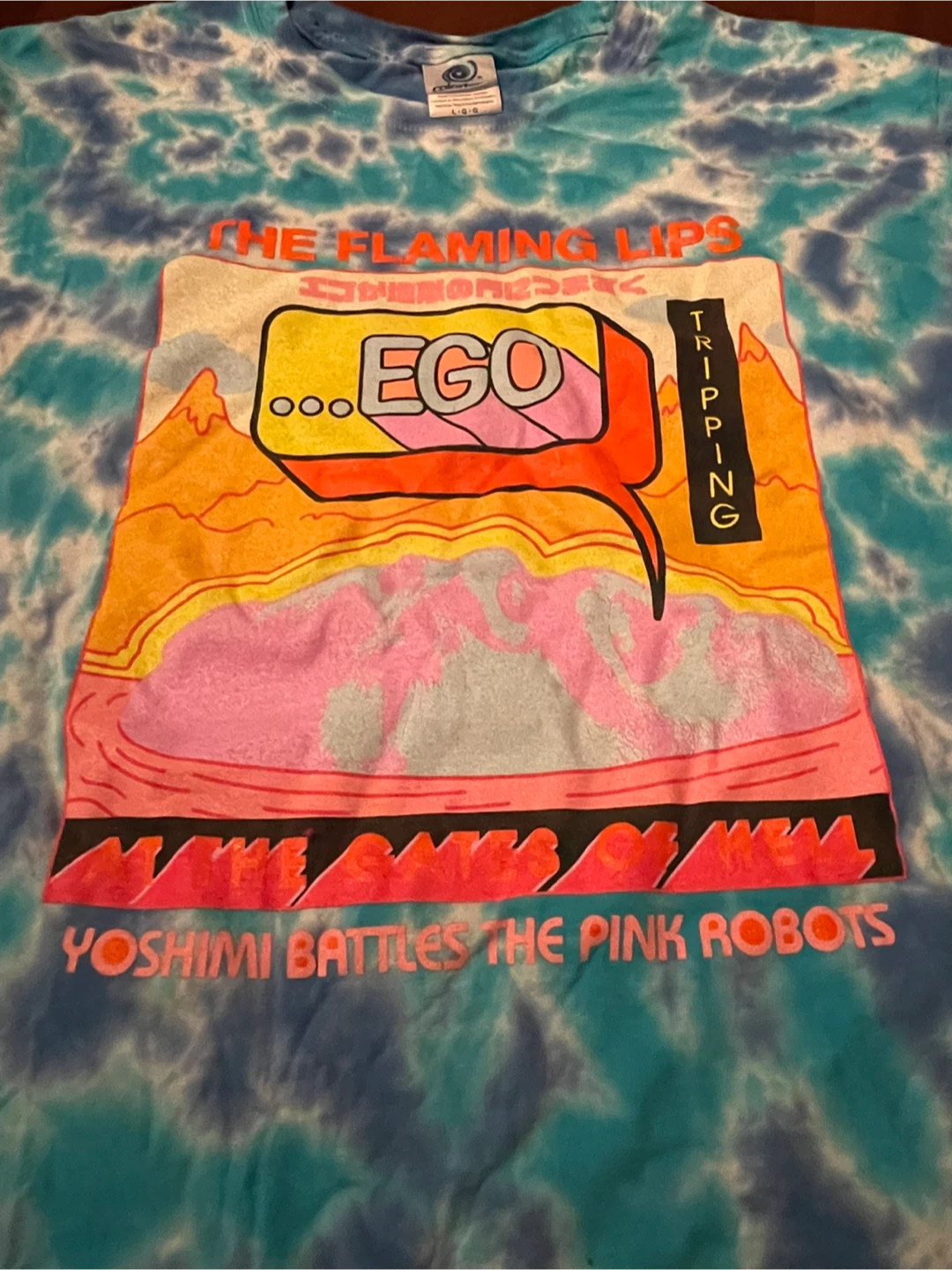 The Flaming Lips Tie Dye Shirt RARE L Hippie Rock Psych - photo 3