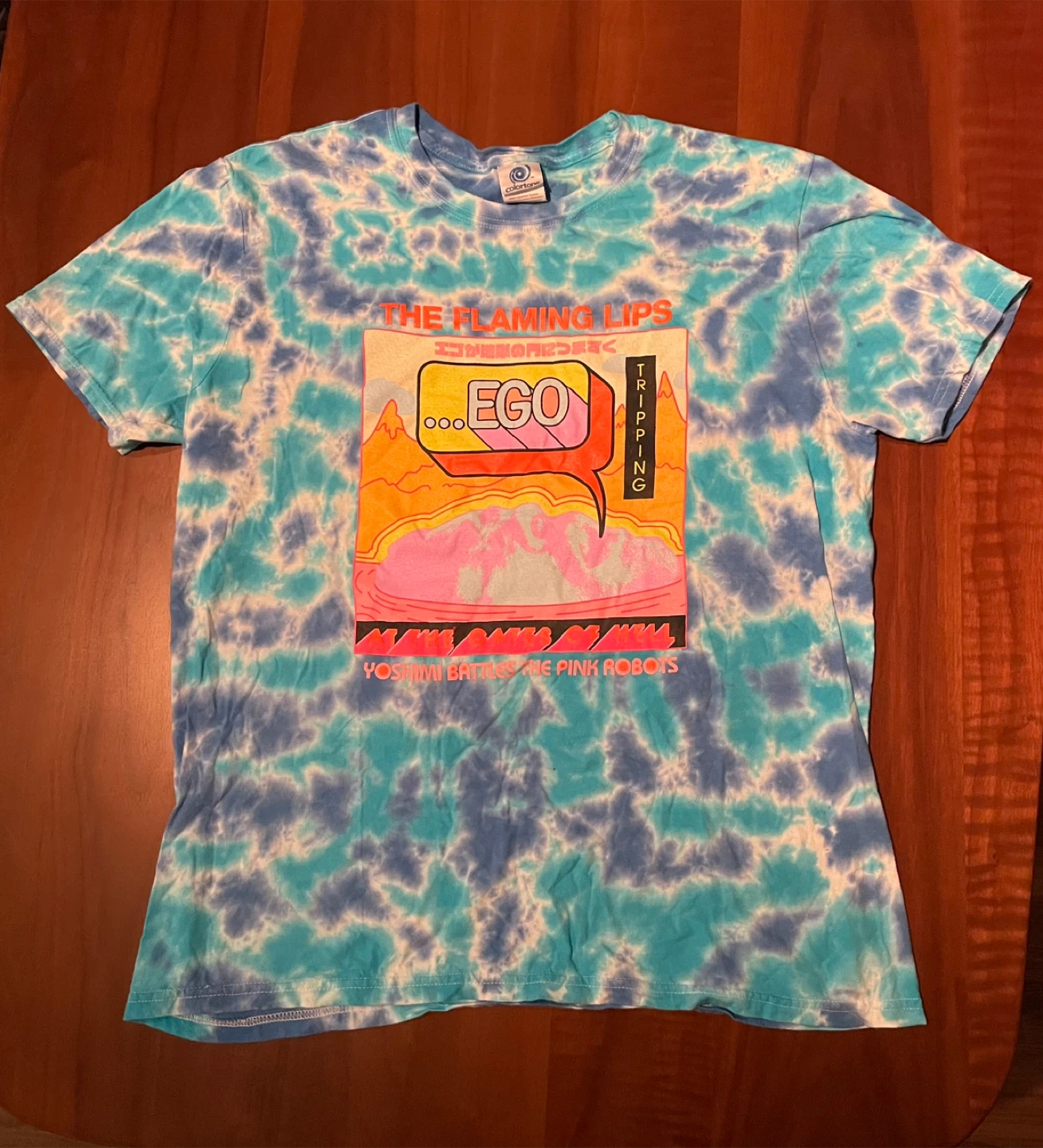 The Flaming Lips Tie Dye Shirt RARE L Hippie Rock Psych
