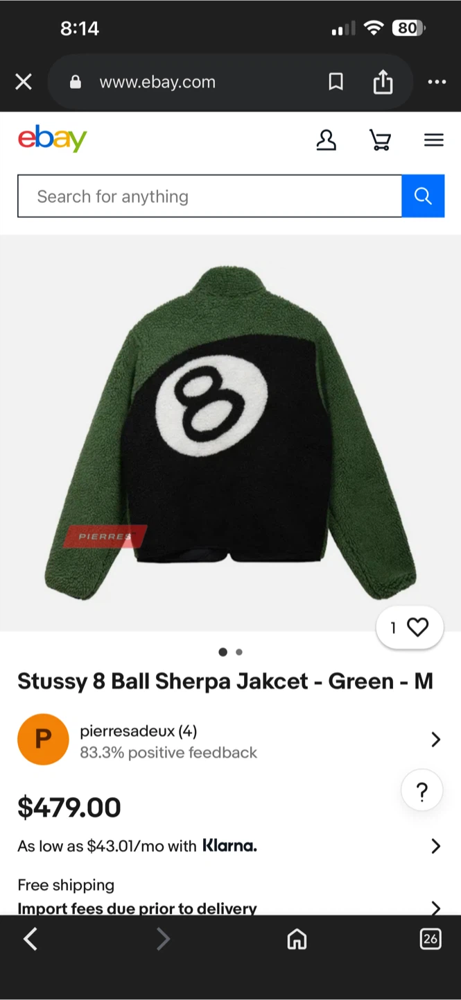 Stüssy 8 Ball Sherpa Jacket - Reversable - photo 5