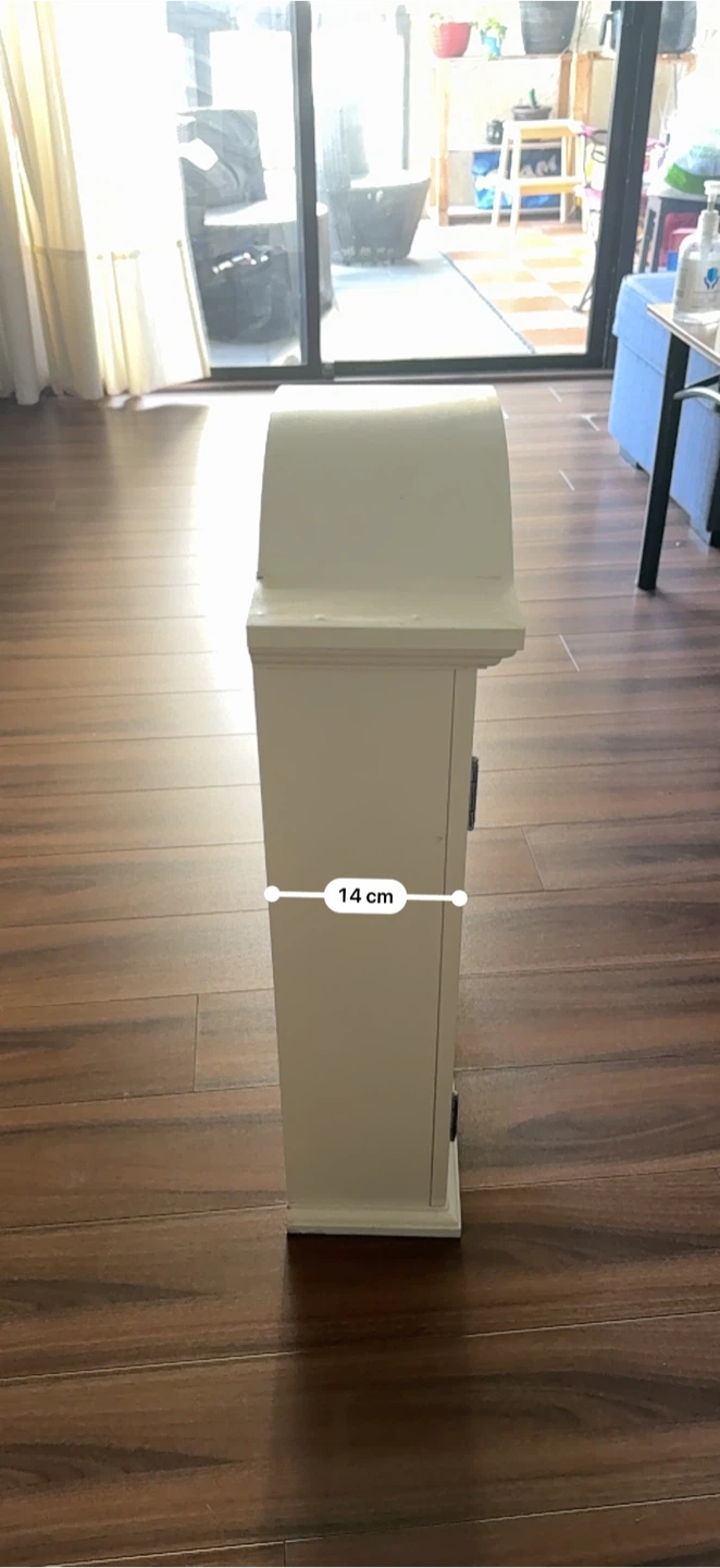 White Wall Cabinet with Mirror Door - photo 4