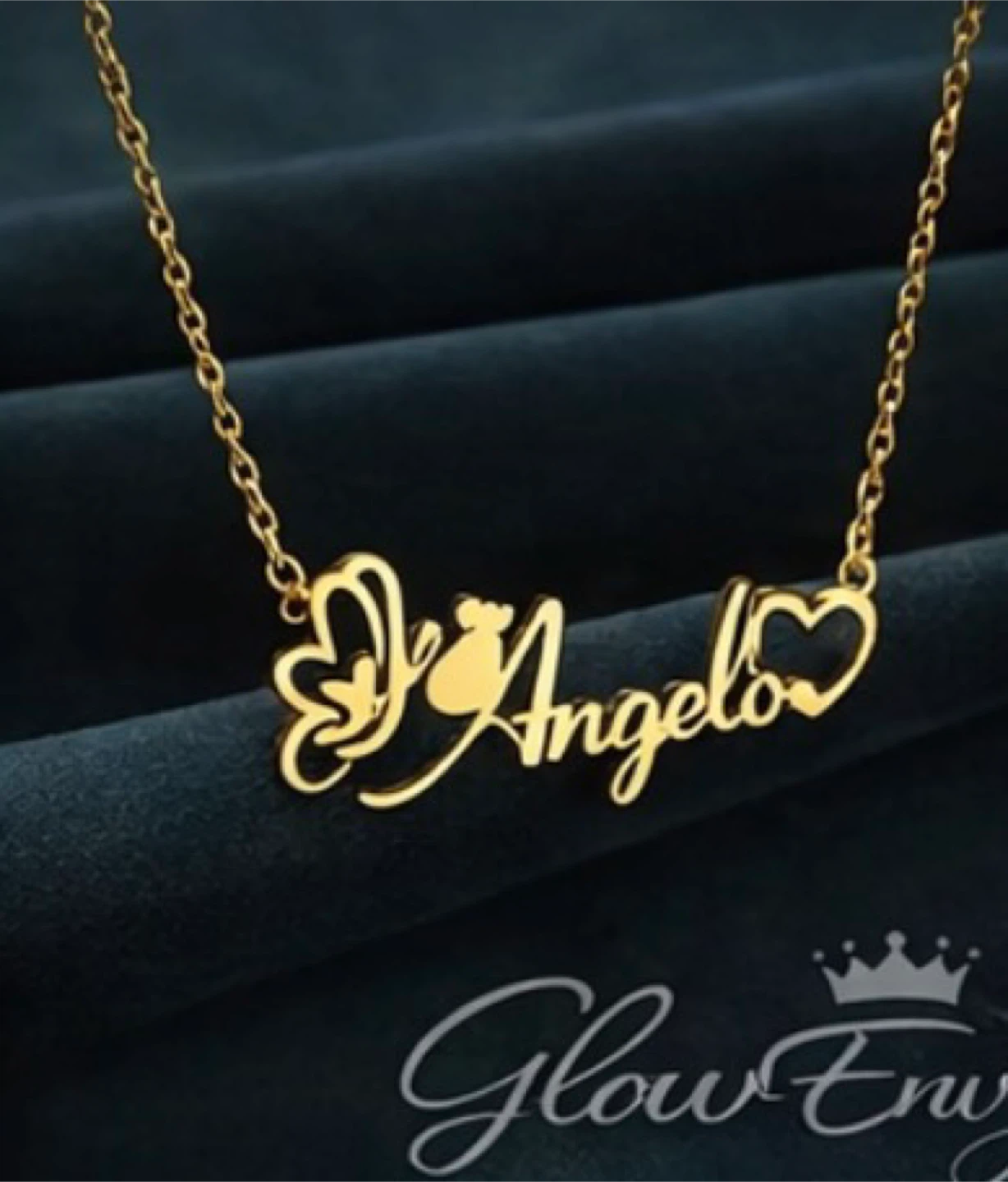 Glow Envy Gold Name Necklace - Angelo - photo 5