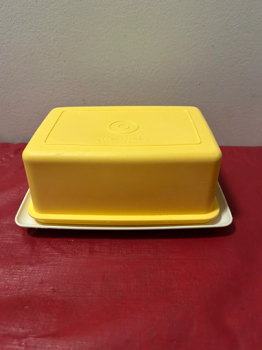 Tupperware Butter Keeper Dish Yellow