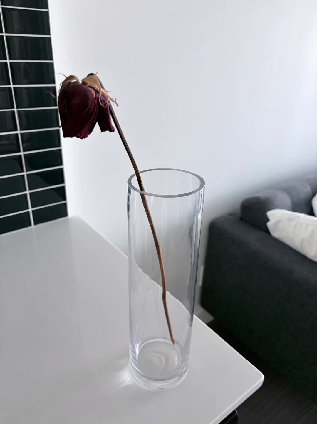Clear Glass Cylinder Vase