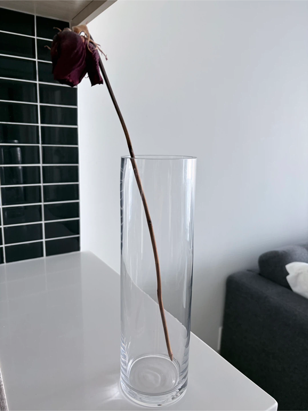 Clear Glass Cylinder Vase - photo 2