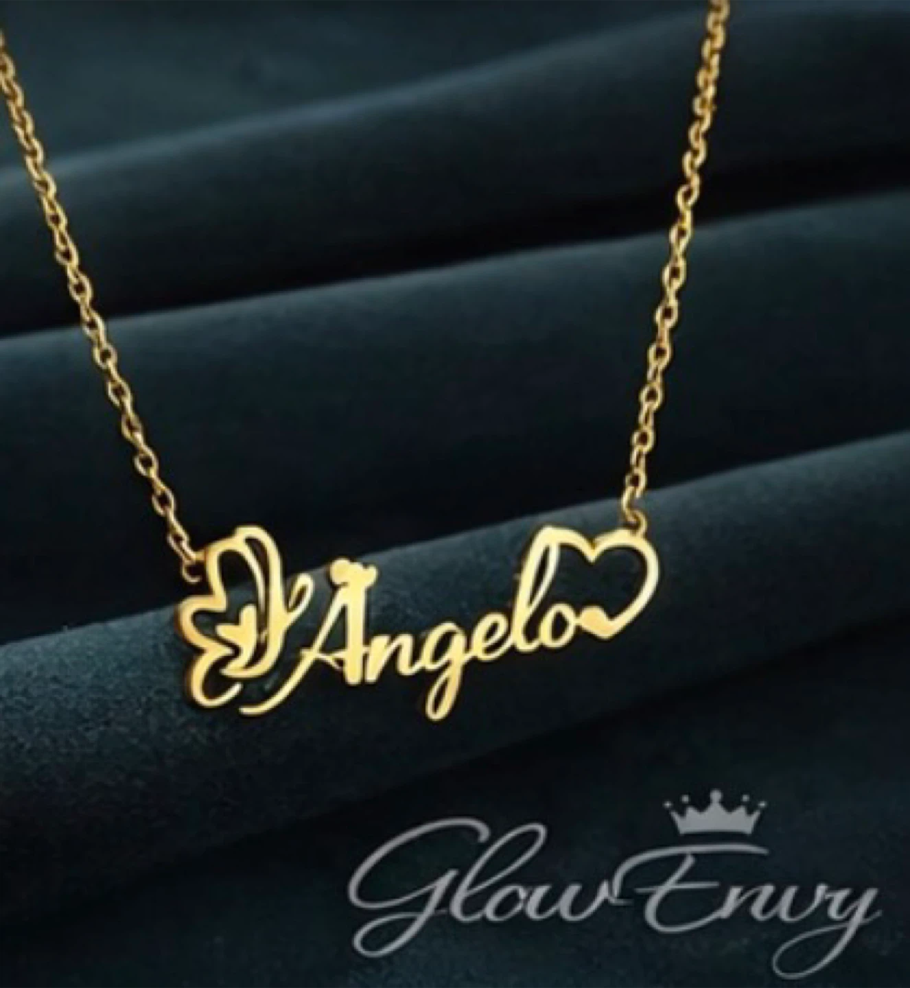 Glow Envy Custom Name Necklace - Gold Tone - photo 3