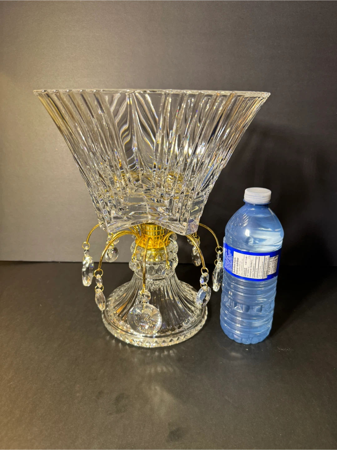 Crystal Glass Centrepiece with Hanging Jewels - photo 2