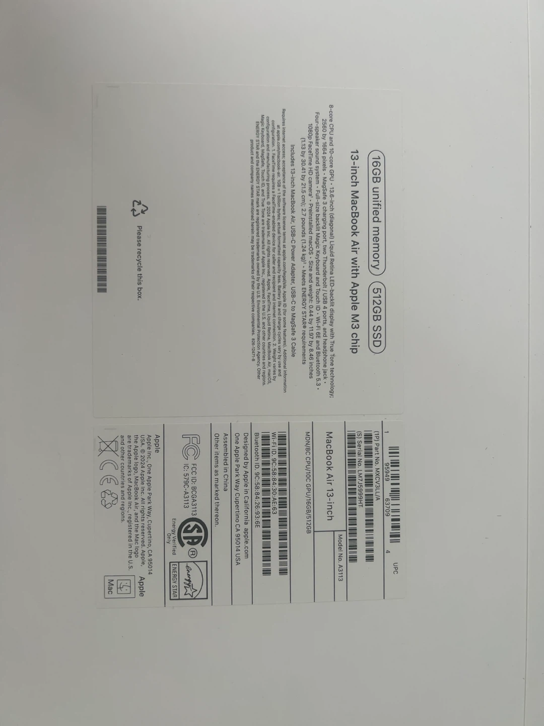 Apple MacBook Air 13-inch M3 Chip, 16GB RAM, 512GB SSD - photo 4
