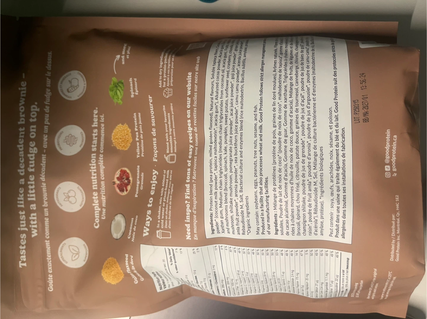 🆕 Good protein All in one plant-based Protein powder 880g - photo 3