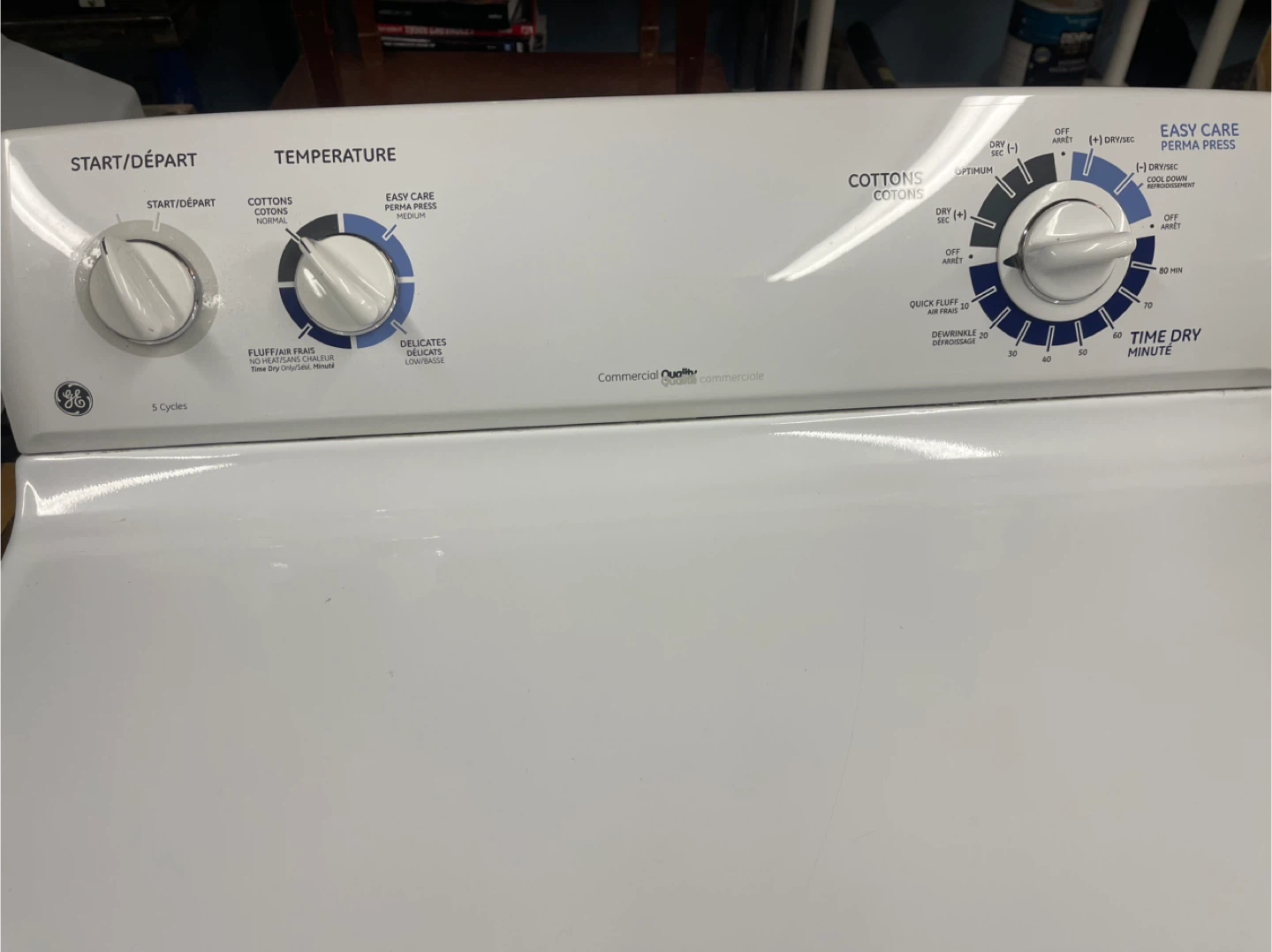 GE White Clothes Dryer - photo 2
