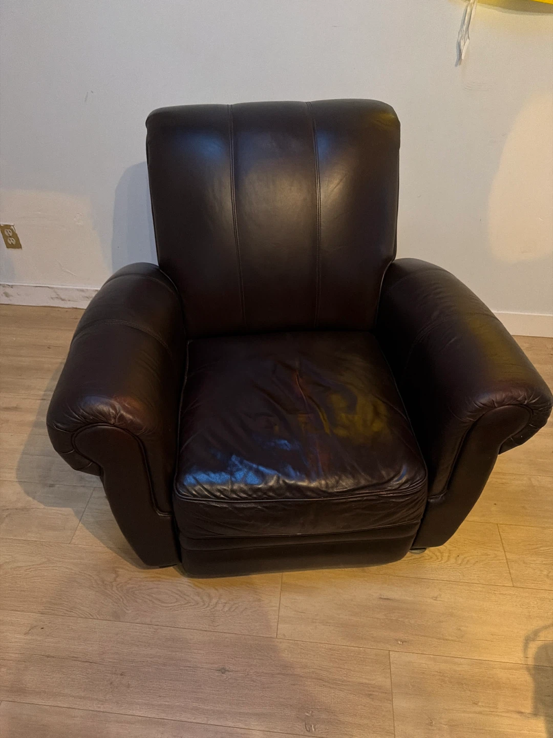Brown Leather Recliner Chair