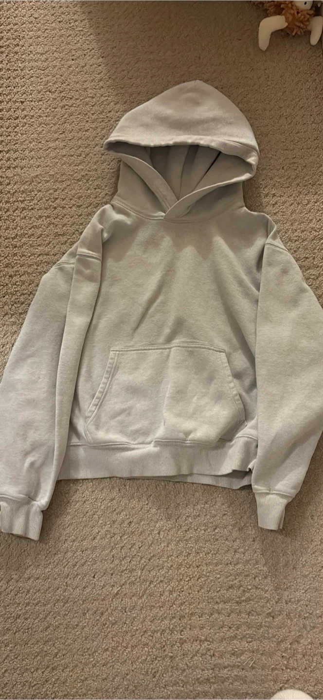 Aritzia cozy sweat fleece hoodie - heather cloud white