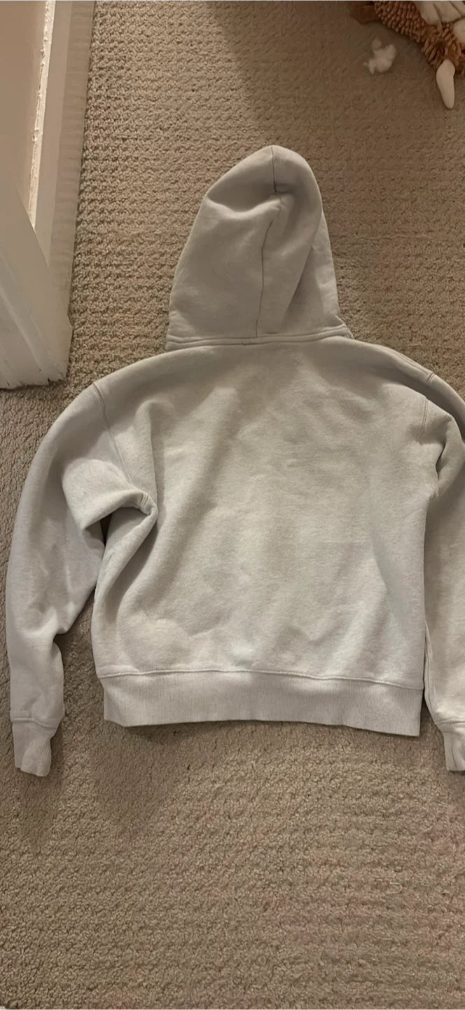Aritzia cozy sweat fleece hoodie - heather cloud white - photo 2