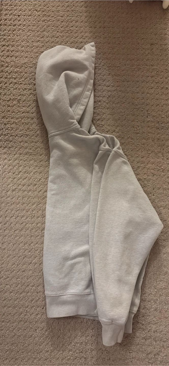 Aritzia cozy sweat fleece hoodie - heather cloud white - photo 3