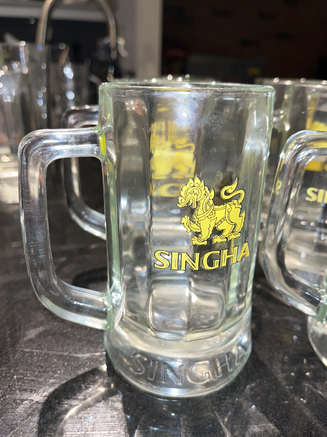 Singha Pint Glasses for Water or Beer ( Set of 8 )