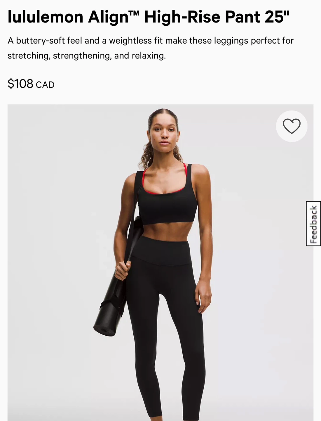 Lululemon Align High-Rise Pant 25" Black - photo 3