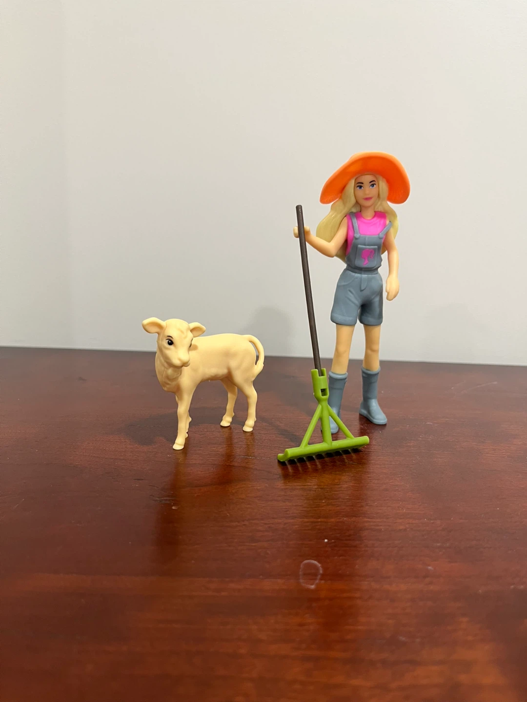 Barbie Farm Figure with Calf and Rake - photo 2