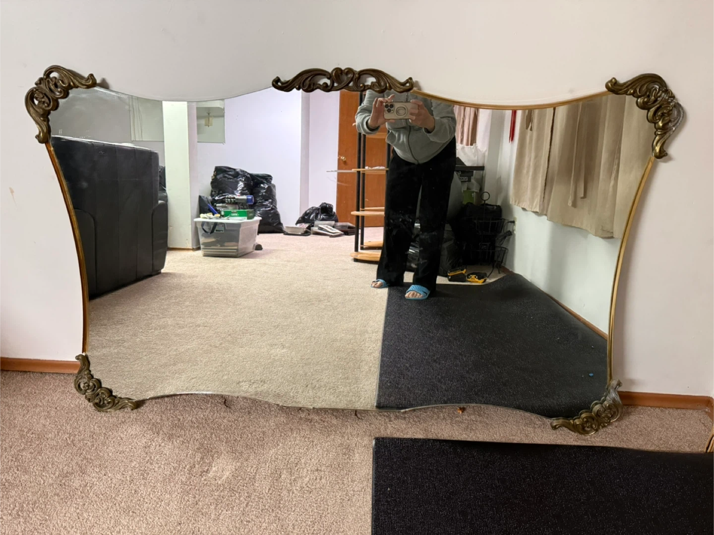 Ornate Gold Framed Wall Mirror