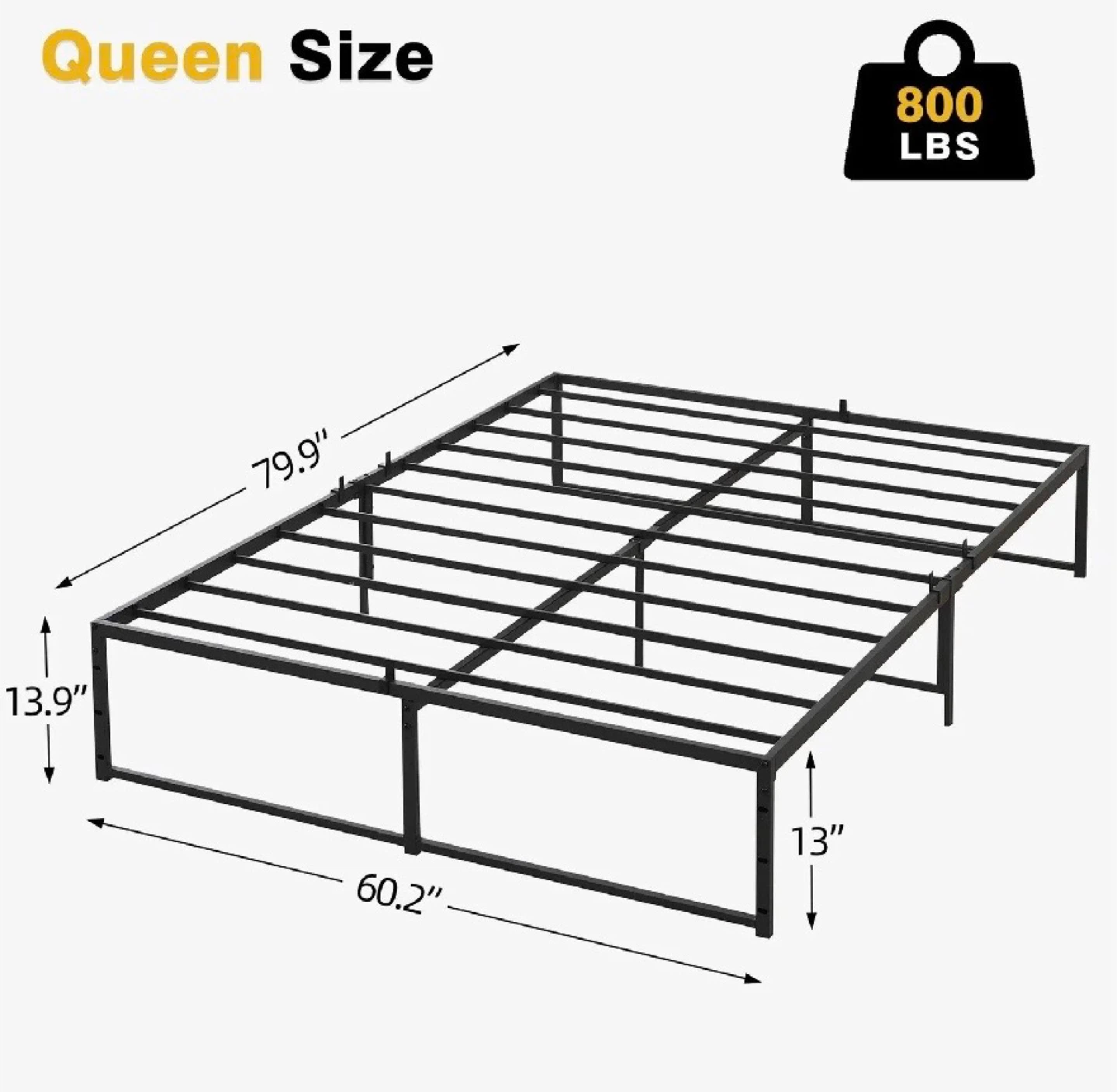 Queen Size Metal Bed Frame - photo 2