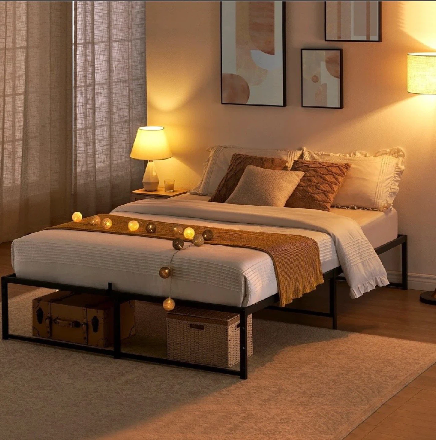 Queen Size Metal Bed Frame