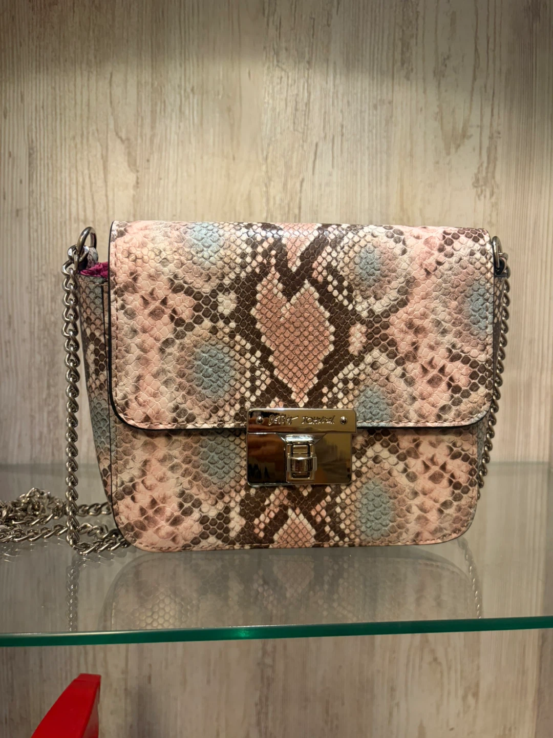 Betsey Johnson Snake Print Crossbody Bag