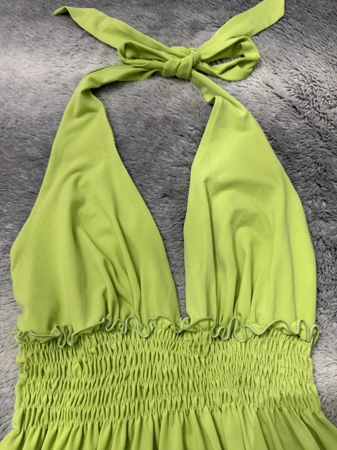 Lime Green Halter Dress - photo 3
