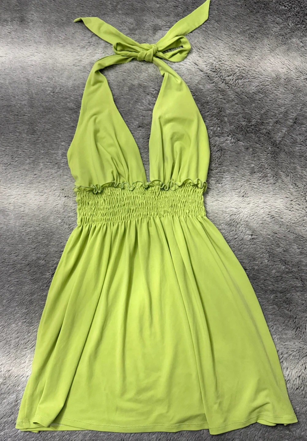 Lime Green Halter Dress