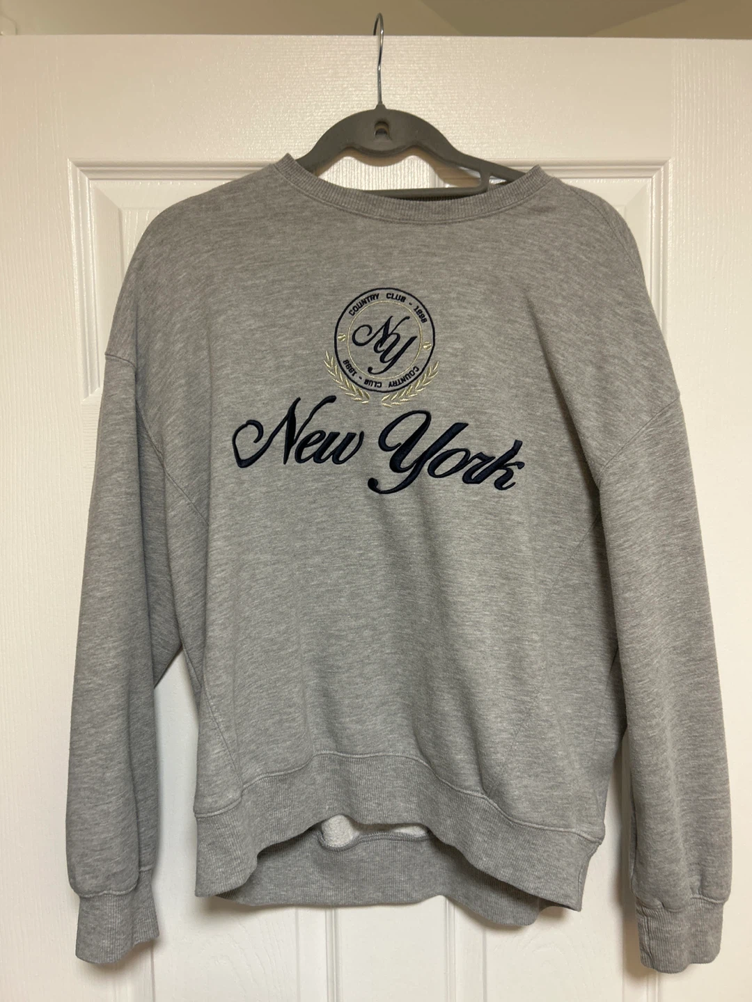 Garage crew neck sweater, grey xs