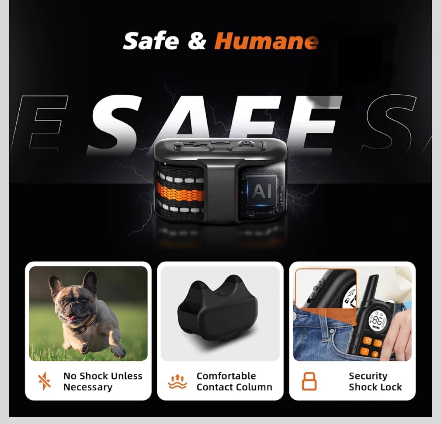 Dog Training Collar with Remote - Sound, Vibration, Shock Modes - photo 3
