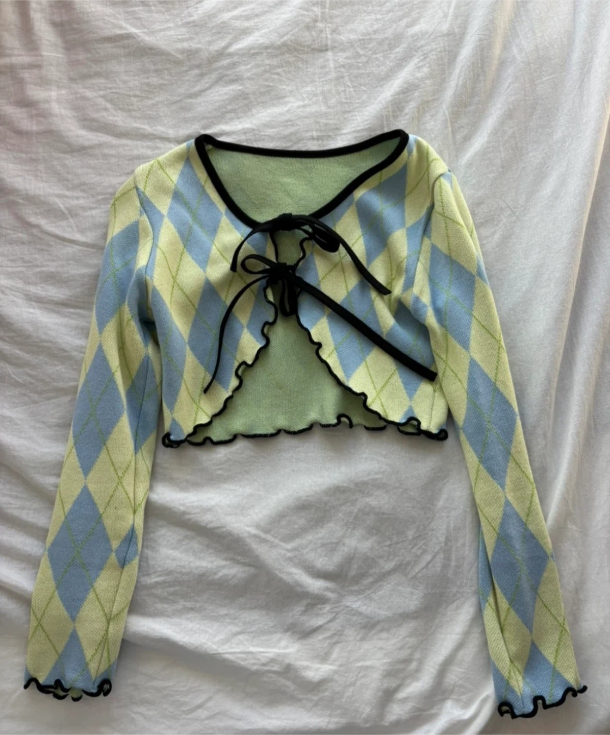 Argyle Knit Cardigan Set - photo 2