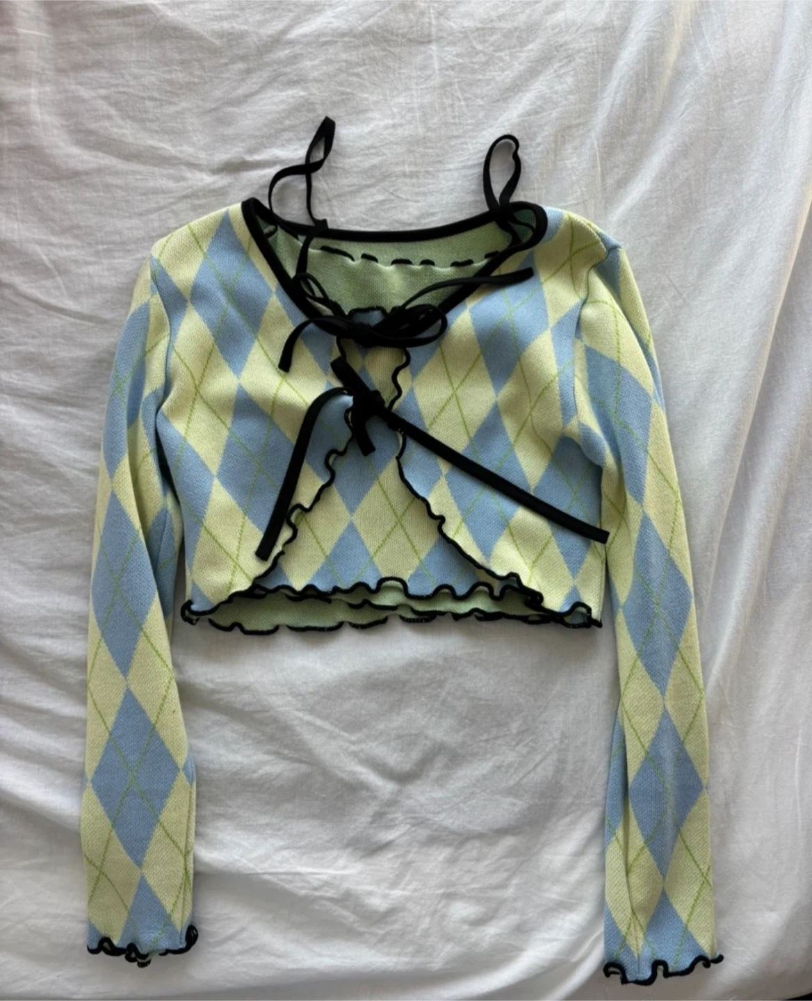 Argyle Knit Cardigan Set - photo 3