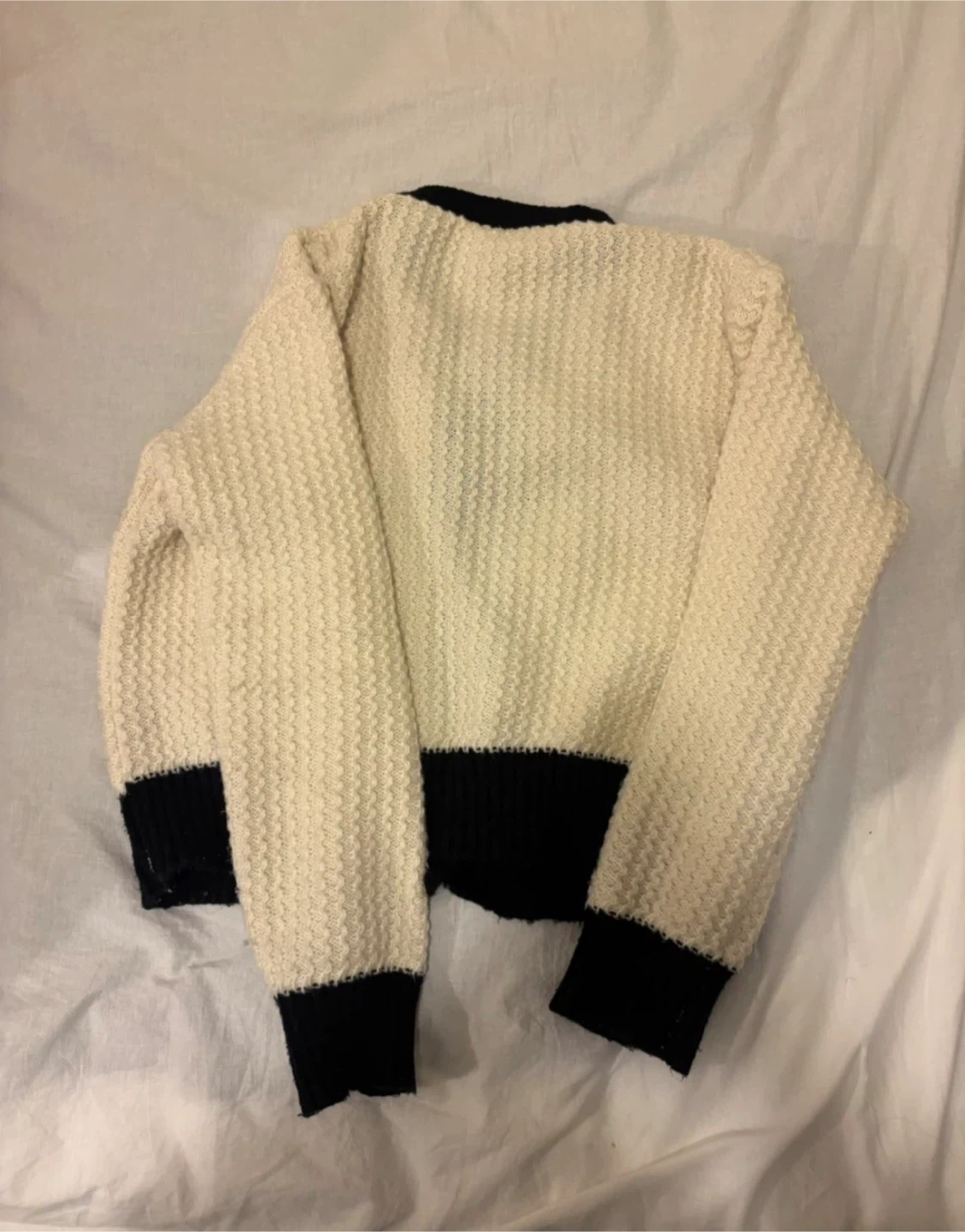 Cream and Black Button Up Cardigan - photo 4