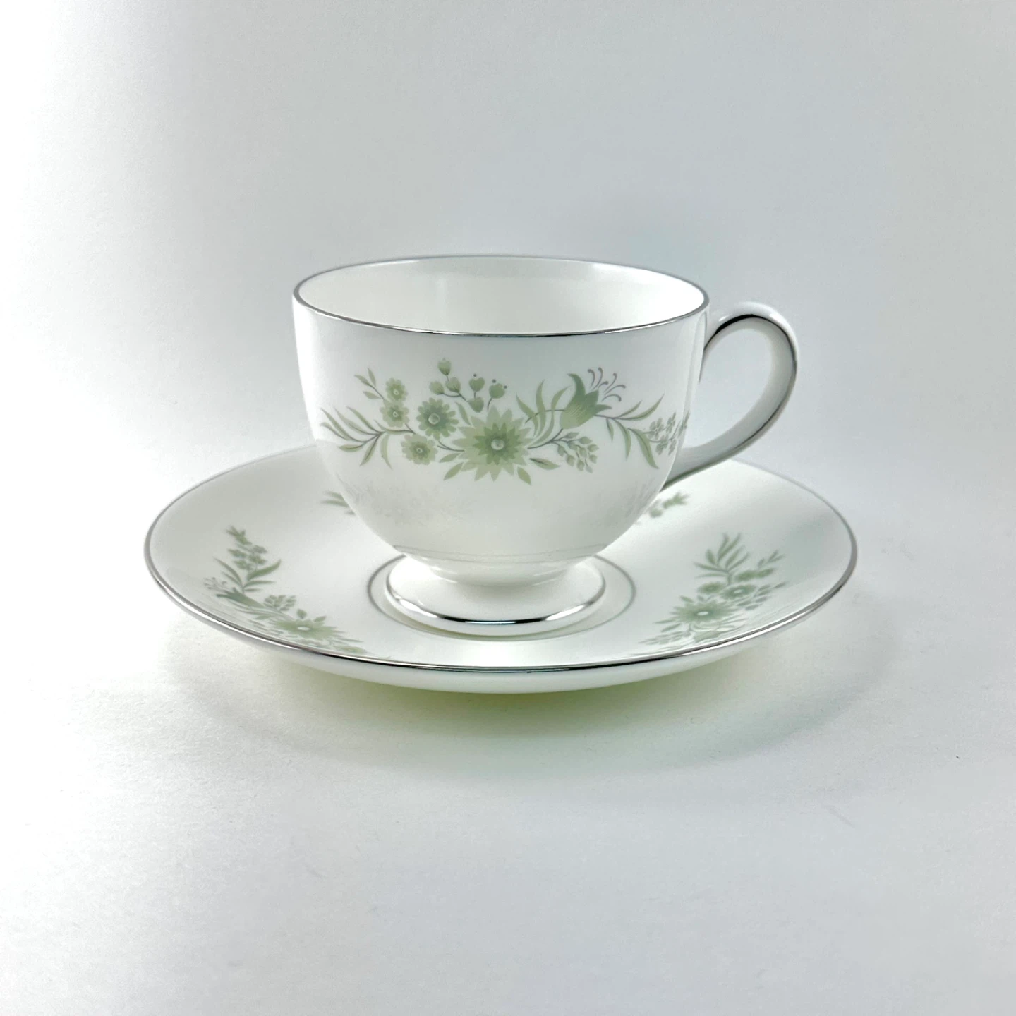 Wedgwood green Westbury teacups (priced per)
